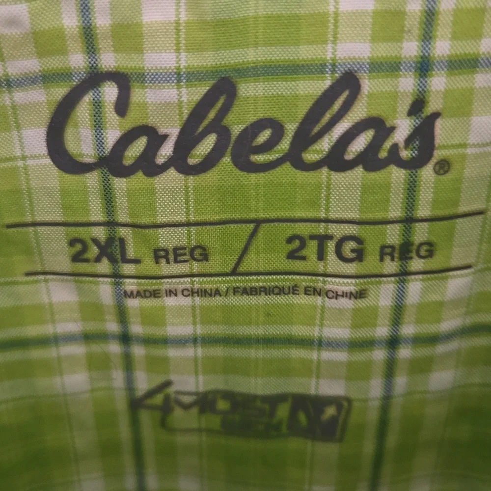 Cabela's plaid short sleeve shirt - Picture 7 of 10